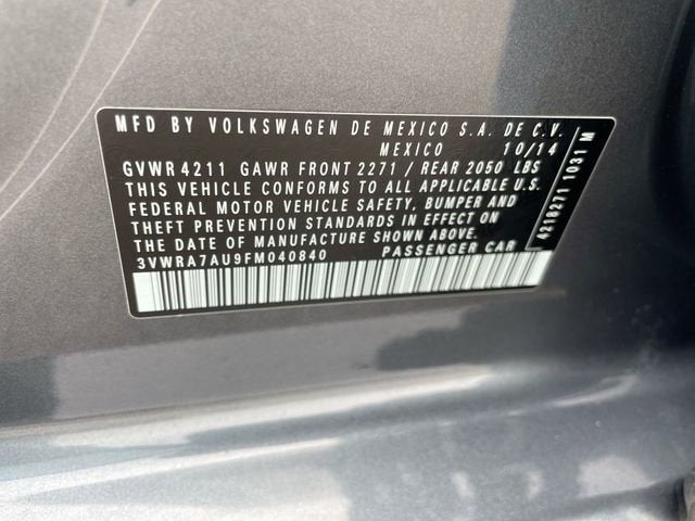 2015 Volkswagen Golf TDI SE 4-Door