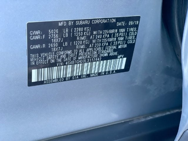 2020 Subaru Outback Onyx Edition XT