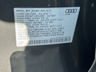 2015 Audi Q7 3.0 TDI Premium