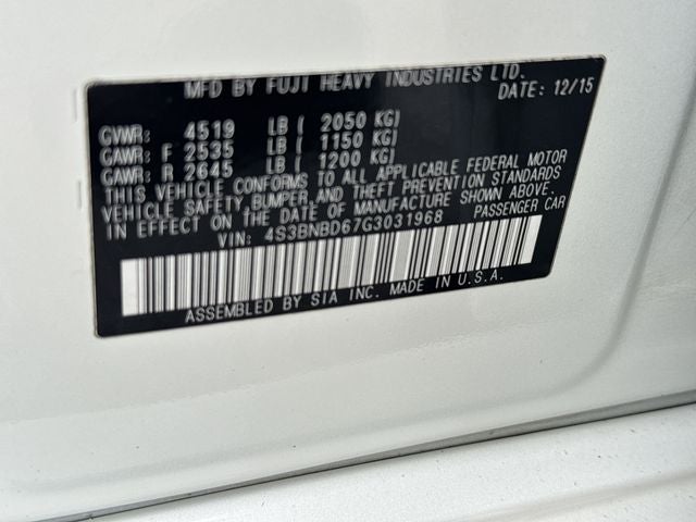 2016 Subaru Legacy 2.5i Premium