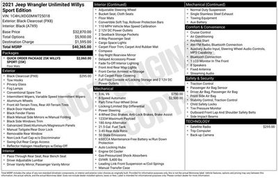 2021 Jeep Wrangler Unlimited Willys