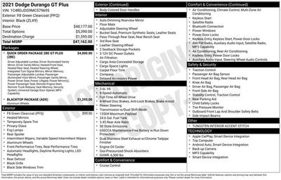 2021 Dodge DURANGO Base