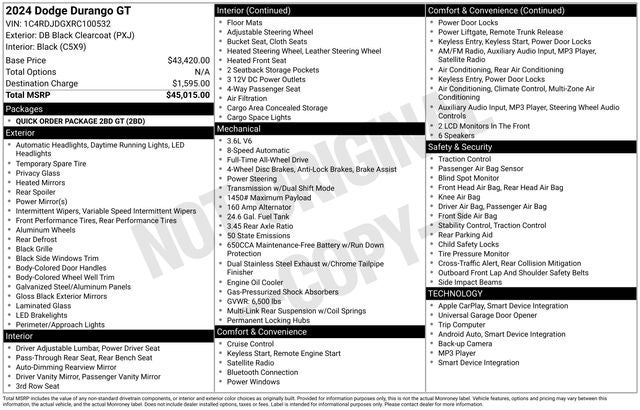 2024 Dodge Durango GT