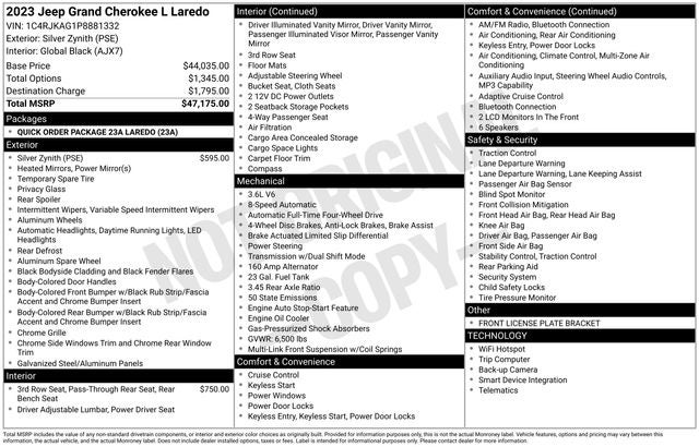 2023 Jeep Grand Cherokee L Laredo