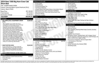 2024 RAM 1500 Big Horn Crew Cab 4x4 5'7" Box