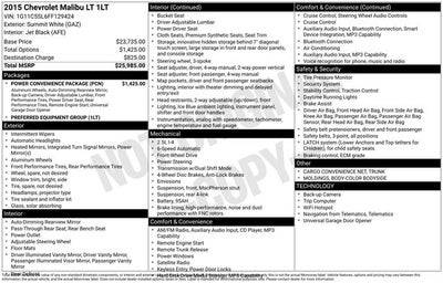 2015 Chevrolet Malibu LT 1LT