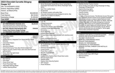 2023 Chevrolet Corvette Stingray 1LT