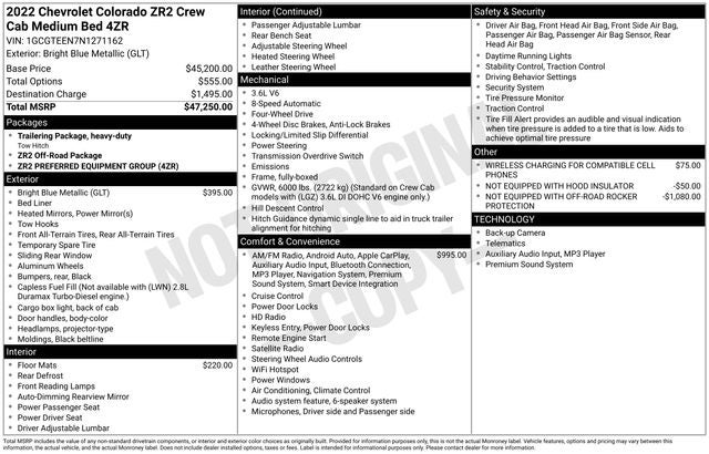 2022 Chevrolet Colorado ZR2