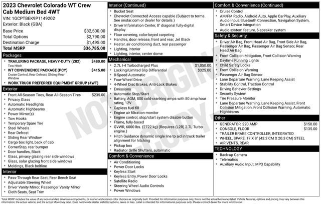 2023 Chevrolet Colorado Work Truck