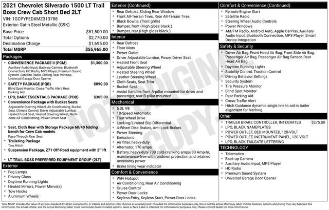 2021 Chevrolet Silverado 1500 LT Trail Boss