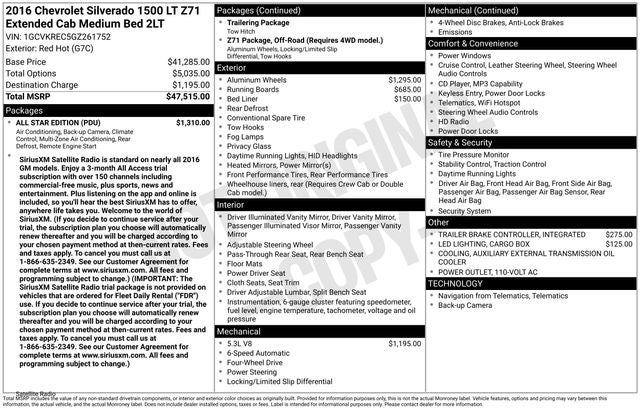 2016 Chevrolet Silverado 1500 LT LT2