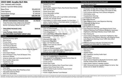 2023 GMC Acadia SLE