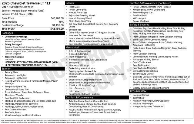 2025 Chevrolet Traverse LT 1LT