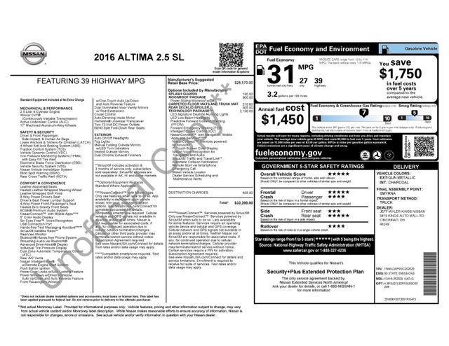 2016 Nissan Altima 2.5 SL