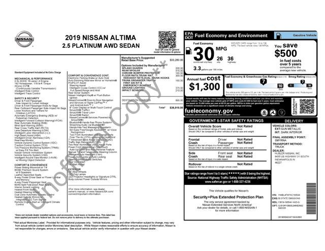 2019 Nissan Altima 2.5 Platinum
