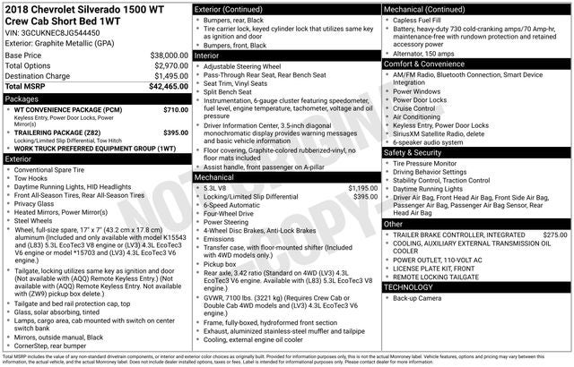 2018 Chevrolet Silverado 1500 WT