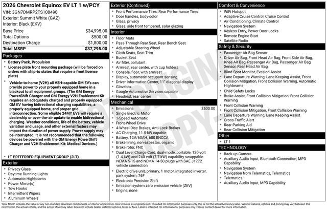 2026 Chevrolet Equinox EV LT