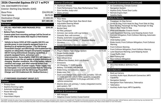 2026 Chevrolet Equinox EV LT