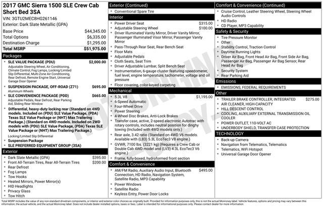 2017 GMC Sierra 1500 SLE