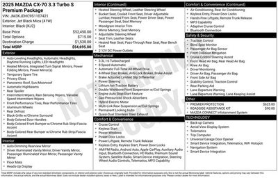 2025 Mazda Mazda CX-70 3.3 Turbo S Premium