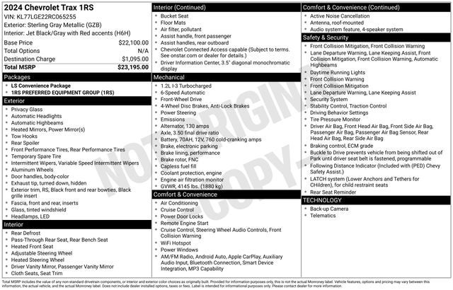 2024 Chevrolet Trax 1RS