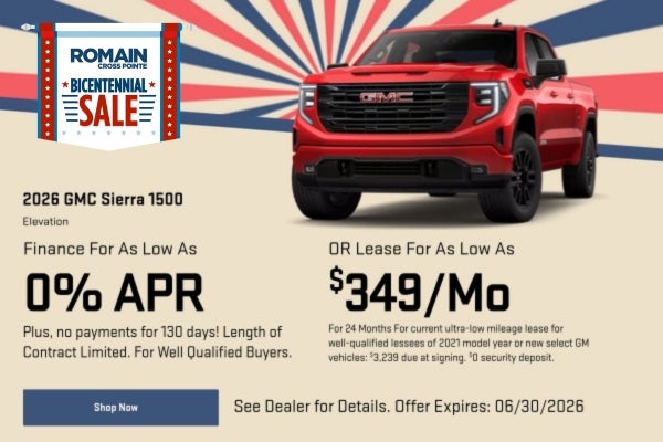 A lease & finance offer for a 2026 Sierra 1500